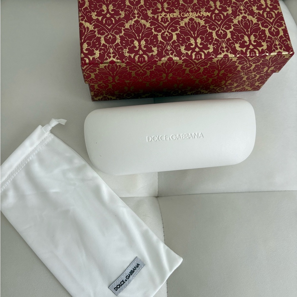 Dolce & Gabbana White Glasses Case